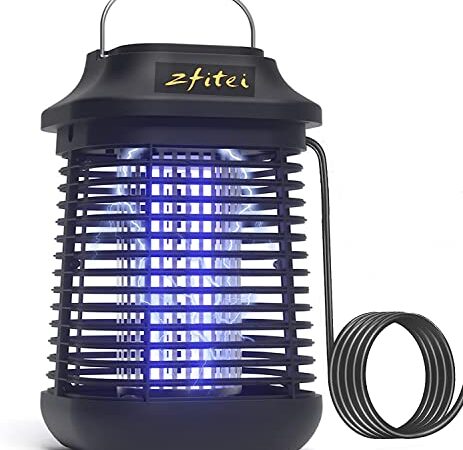 Zfitei Lampe Anti Moustique 4200V 15W UV,utilisée pour Tuer Les moustiques et Autres Insectes Volants, Convient pour intérieur et extérieur