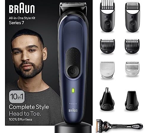 Braun Tondeuse Tout-En-Un Series 7 MGK7421, 10-en-1 Kit Pour Barbe, Cheveux, Corps & Bien Plus