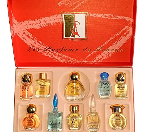 Charrier Parfums Les Parfums de France Luxe Coffret de 10 Eau de Parfums Miniatures, Rouge, 52,7 ml