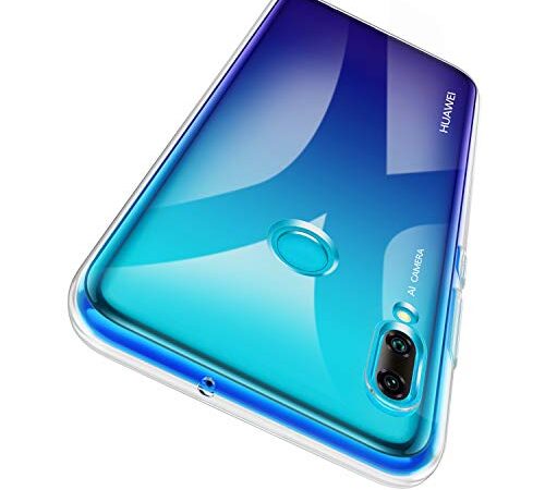 Garegce Coque Huawei P Smart 2019 + [2 x Verre trempé Protecteur écran], Transparente Ultra Fine P Smart 2019 Housse, Sliicone Bumper Protection Cover Case Compatible avec Huawei P Smart 2019 - Clair