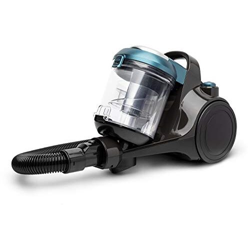 H.Koenig Aspirateur Traineau sans Sac Multicyclonique STC56 Ergonomique, Classe énergétique AAA, Filtre HEPA12, Silencieux, Puissant, Inclus Brosse, suceur Plat 2 en 1, 700W