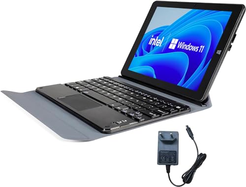 Mini ordinateur portable 2 en 1, Windows 11 Processeur Intel N4020C Écran tactile HD de 8,9 pouces avec clavier amovible 4+64 Go, adapté aux affaires, aux études et au divertissement (QWERTY anglais)