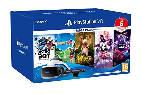 PlayStation VR MK4 Méga Pack 3-5 Jeux (VR Worlds + Moss + Astrobot + Everybody's Golf + Blood & Truth)