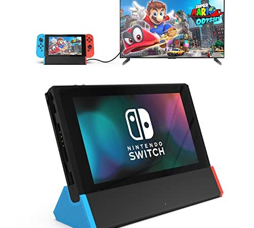 SiWiQU Switch TV Dock Compatible avec Nintendo Switch/Switch OLED, avec 4K HDMI Type C Port 2 x USB Port, Chargeur Switch Remplacement Officiel