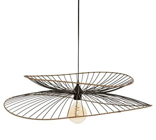 Suspension "Alara" noire - métal filaire D70 cm - Atmosphera créateur d'intérieur