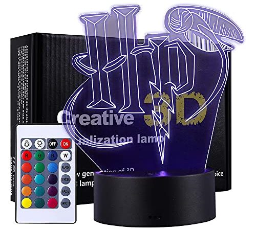 Anime 3d Harry Potter Lampe À Côté Du Lit Cool Monde De Warcraft Cadeau D'Anniversaire Lumineux Créatif Éclairage De La Maison Usb Veilleuse Pour Chambre D'Enfants Décoration Led Lampe De Table