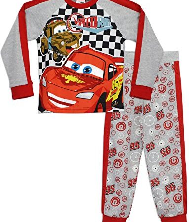 Disney - Ensemble de pyjama - Personnage - Manches Longues - Garçon Multicolore Bigarré CARS - 3-4 ans