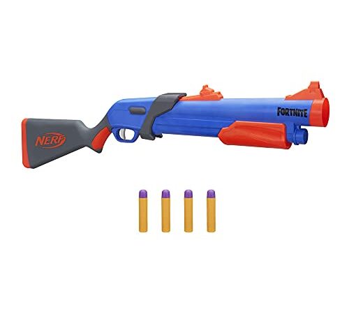 Nerf Fortnite Blaster Pump SG, Mécanisme à Pompe et 4 fléchettes Mega, Chargement Culasse, Jeunes, Ados, Adultes, Multicolore, Big