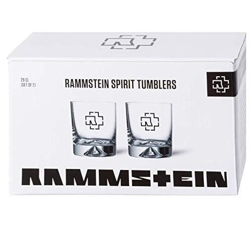 Rammstein Tumbler Lot de 2 boîtes en verre, avec logo, 0,29 l