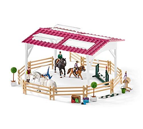 Schleich - 42389 - Kit - École d'Équitation avec Cavalière/Chevaux