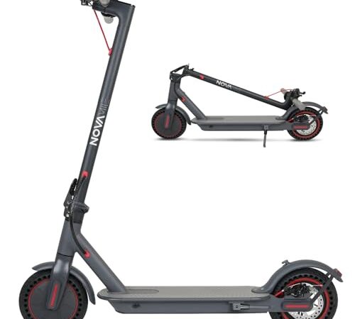 Trottinette électrique Novamile N20, Trottinette Pliable 8,5 Pouces pour Adulte, Batterie 36V 10Ah, autonomie 30 km, Moteur 650 W, Double Freins, pneus nid d'abeille Anti-crevaison