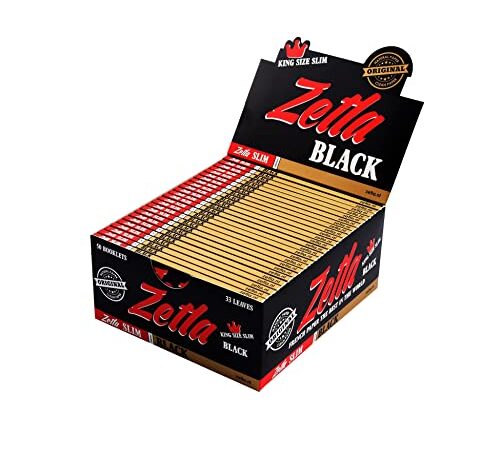 Zetla Papiers Roulants - Black Slim - Papier De Cigarette 50 Livret 33 Feuilles